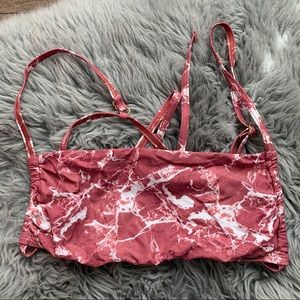 Women’s Medium WE WORE WHAT Leigh Pink Marble Bikini Top Danielle Bernstein